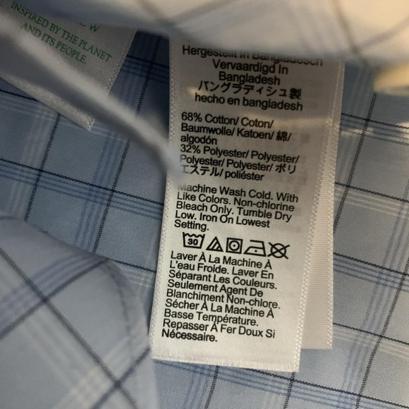 J Crew Performance Shirt Men XS Blue Plaid Slim Fit Button Down Preppy Shirt $98 - Picture 5 of 9